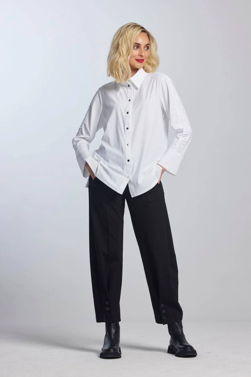 Paula Ryan Roma Buttoned Officer Pant - Image 6