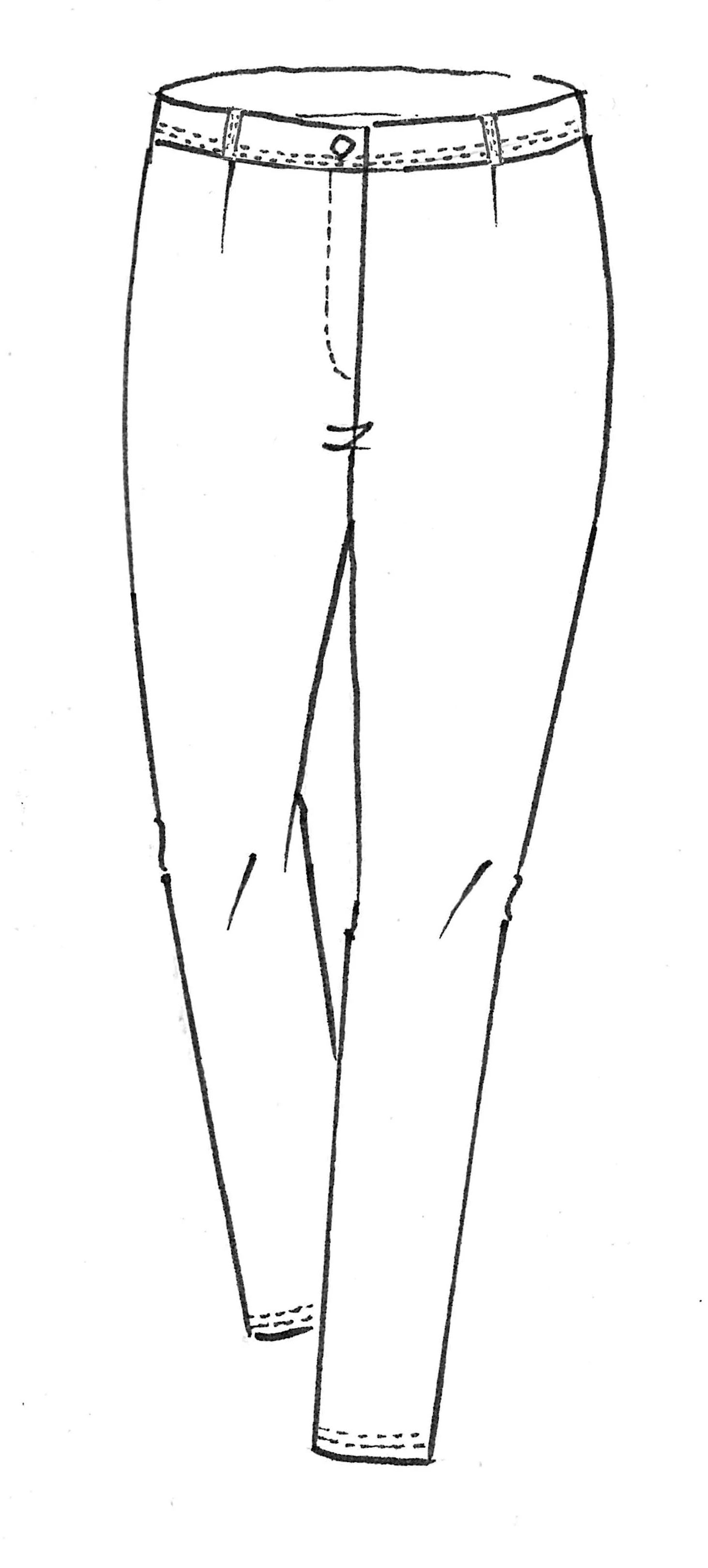 Paula Ryan Slim Leg Classic Pant MicroJersey - Black - Image 3