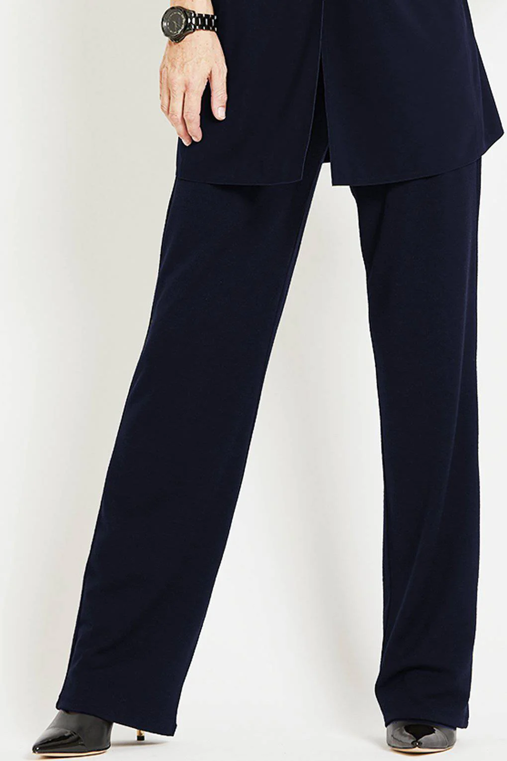Paula Ryan Tailored Pant MircoJersey - Black - Image 6