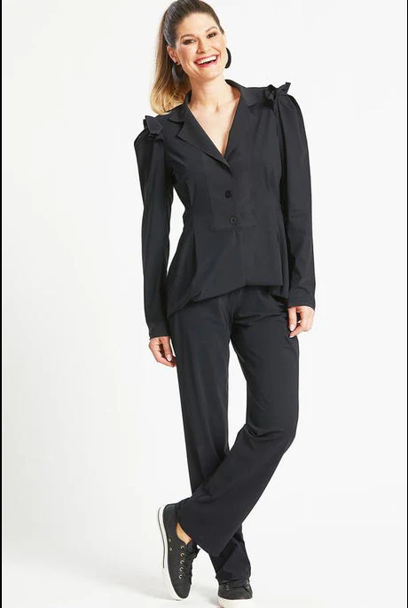 Paula Ryan Tailored Pant MircoJersey - Black - Image 7