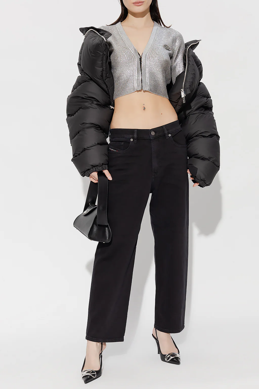 Diesel D-AIR L.32 TROUSERS BLACK - Image 4