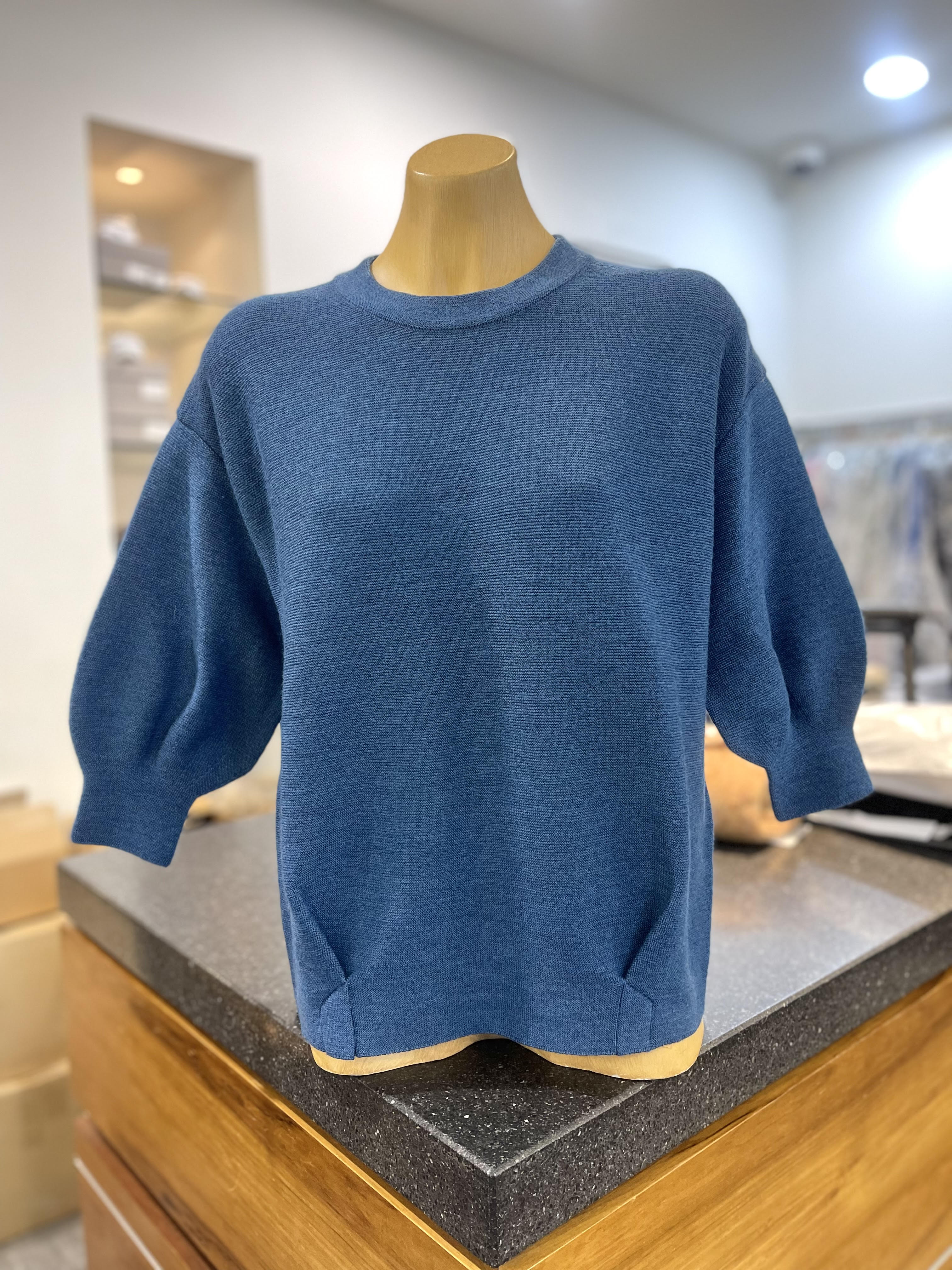 3/4 Tulip Sleeve Jumper - Admiral Blue