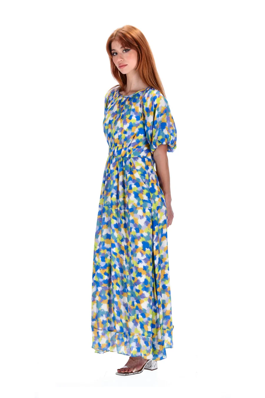 Amaya Crosses Dress Blue - Image 4