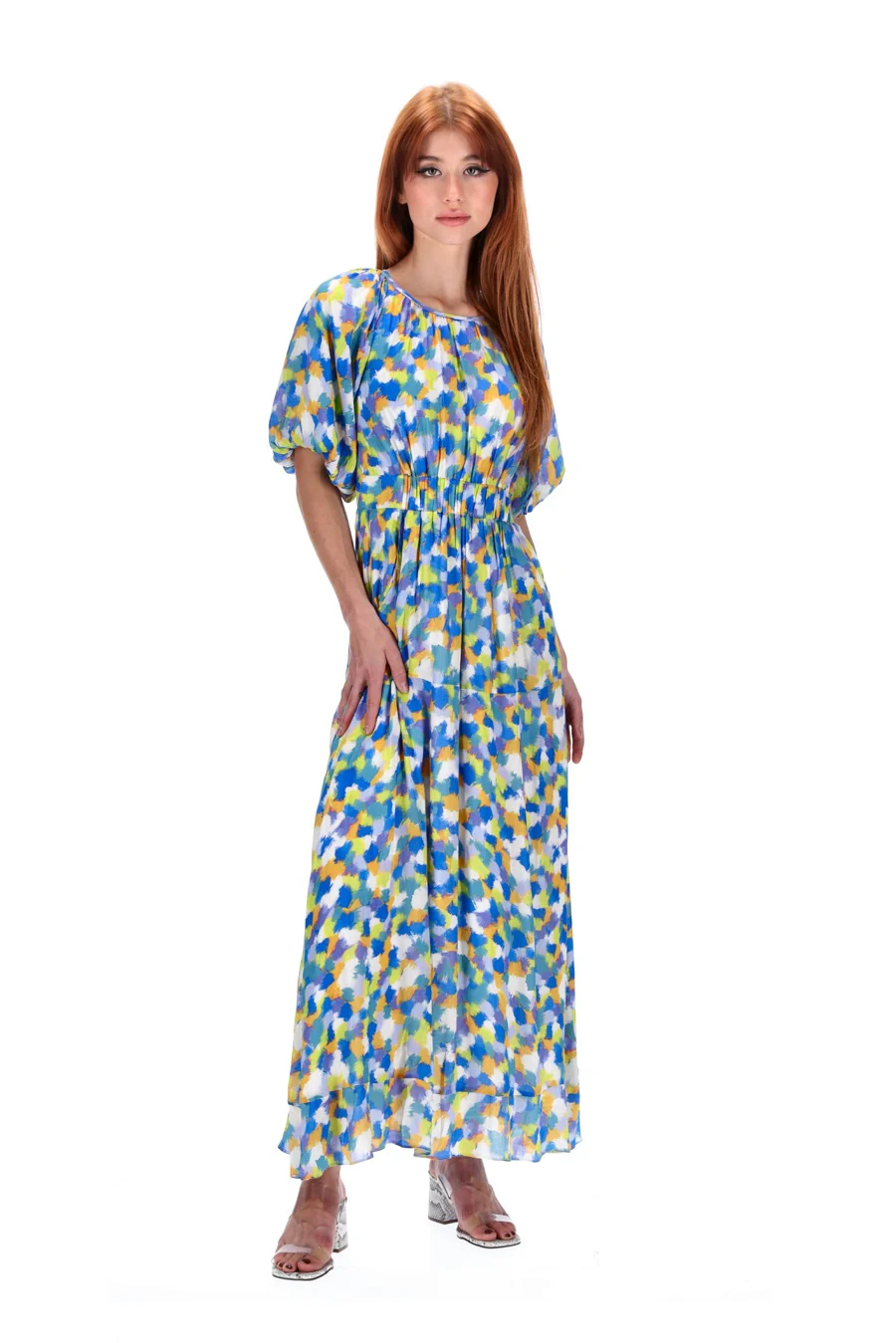 Amaya Crosses Dress Blue - Image 5