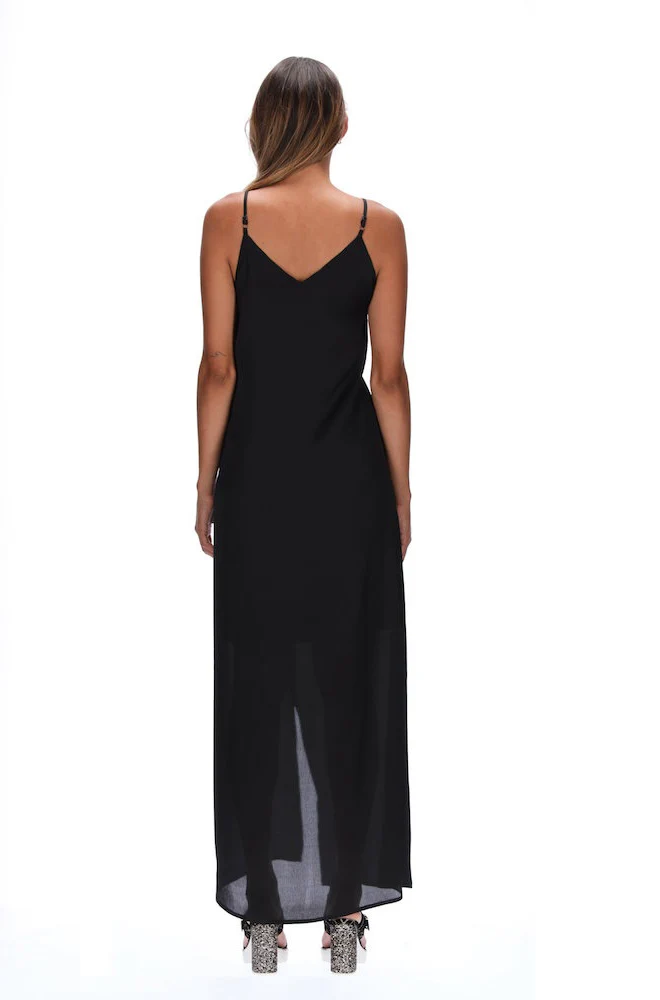 Amaya Elana Wrap Dress - Black - Image 3