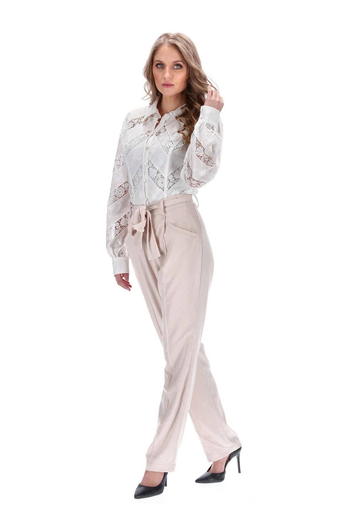 Amaya Emma Lace Shirt White - Image 3