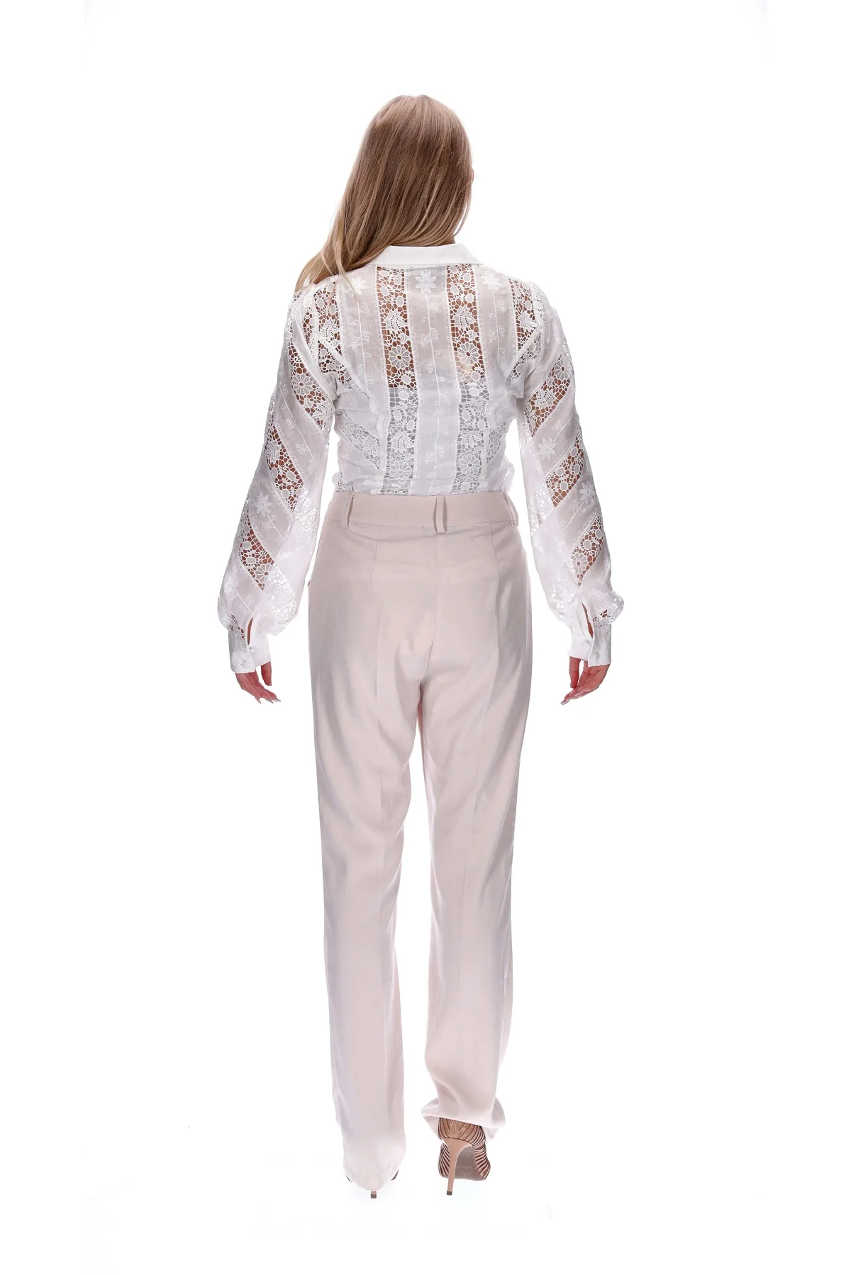Amaya Emma Lace Shirt White - Image 4