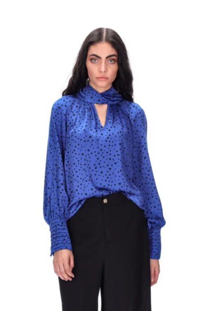 Amaya Julia Blouse - Blue Spot - Image 3
