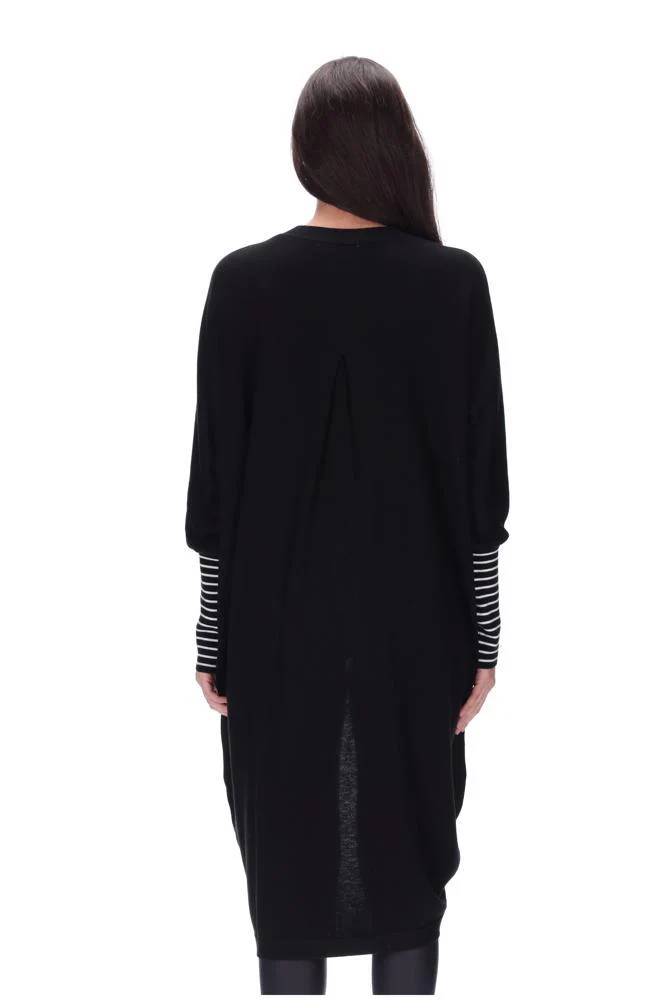 Augustine Black Merino Blend Kimono Cardi - Image 4