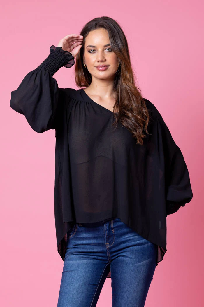 Augustine Charlotte Blouse - Black
