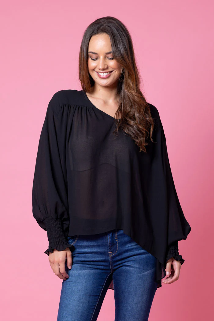 Augustine Charlotte Blouse - Black - Image 3