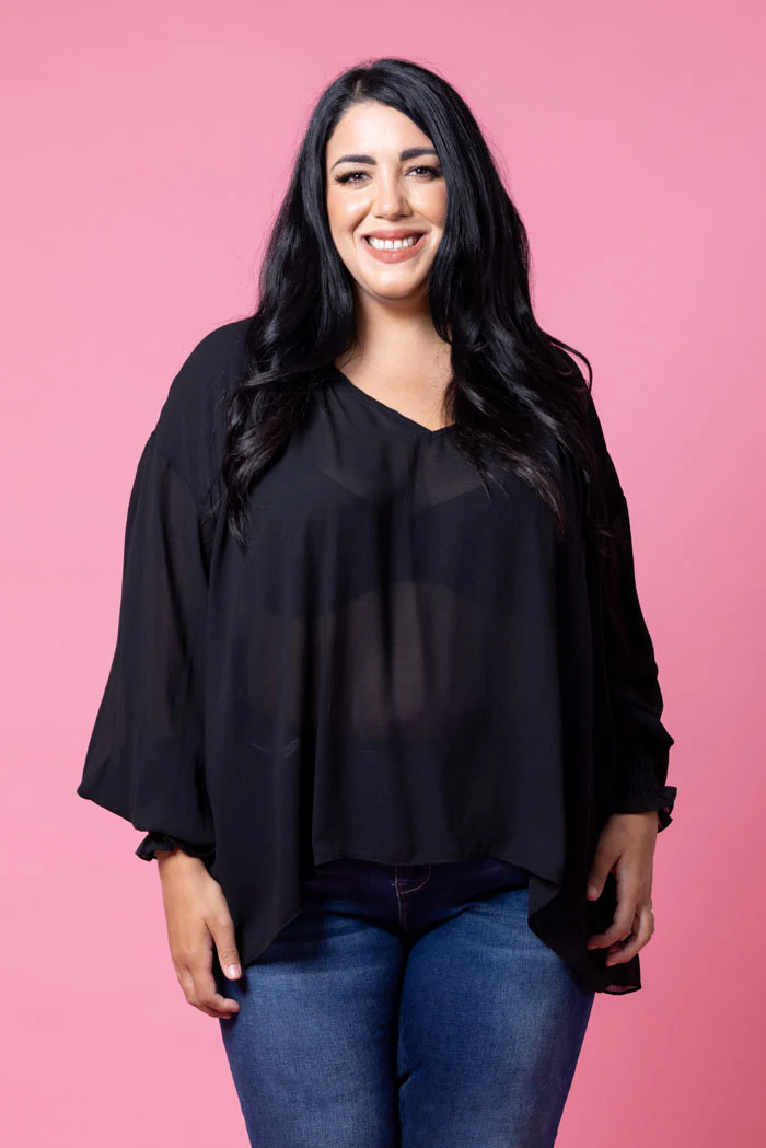 Augustine Charlotte Blouse - Black - Image 5
