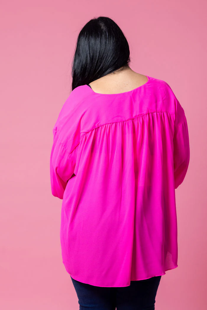Augustine Charlotte Blouse - Fluro Pink - Image 6