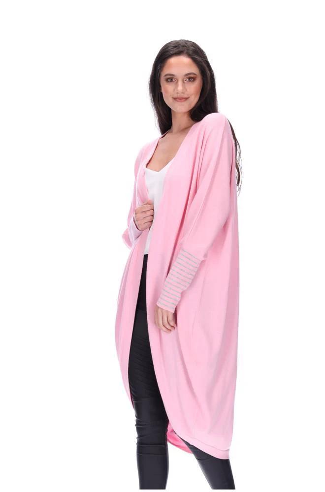 Augustine Pink Merino Blend Kimono Cardi - Image 2