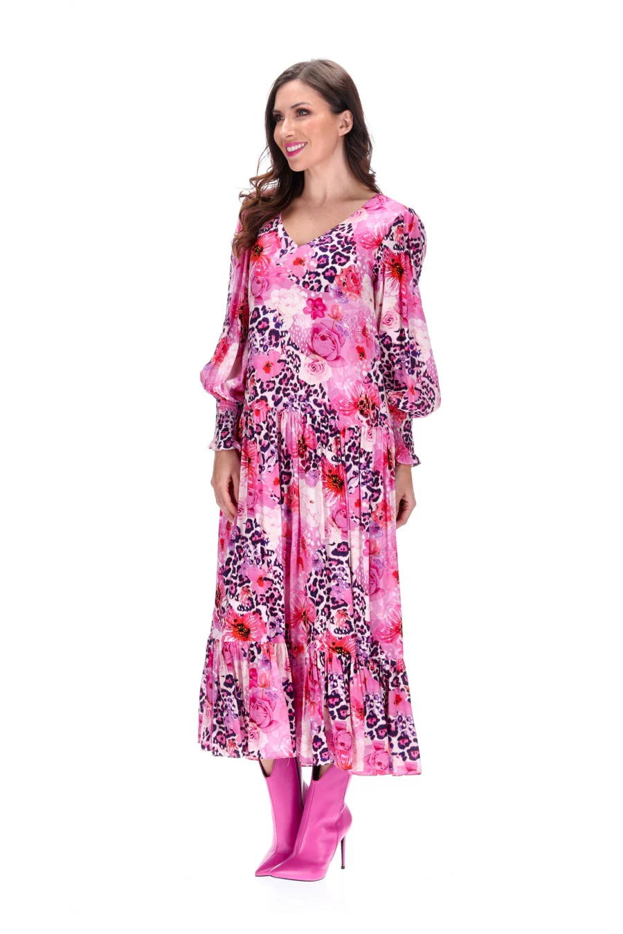 Augustine Kaylee Dress-Pink Leopard - Image 5