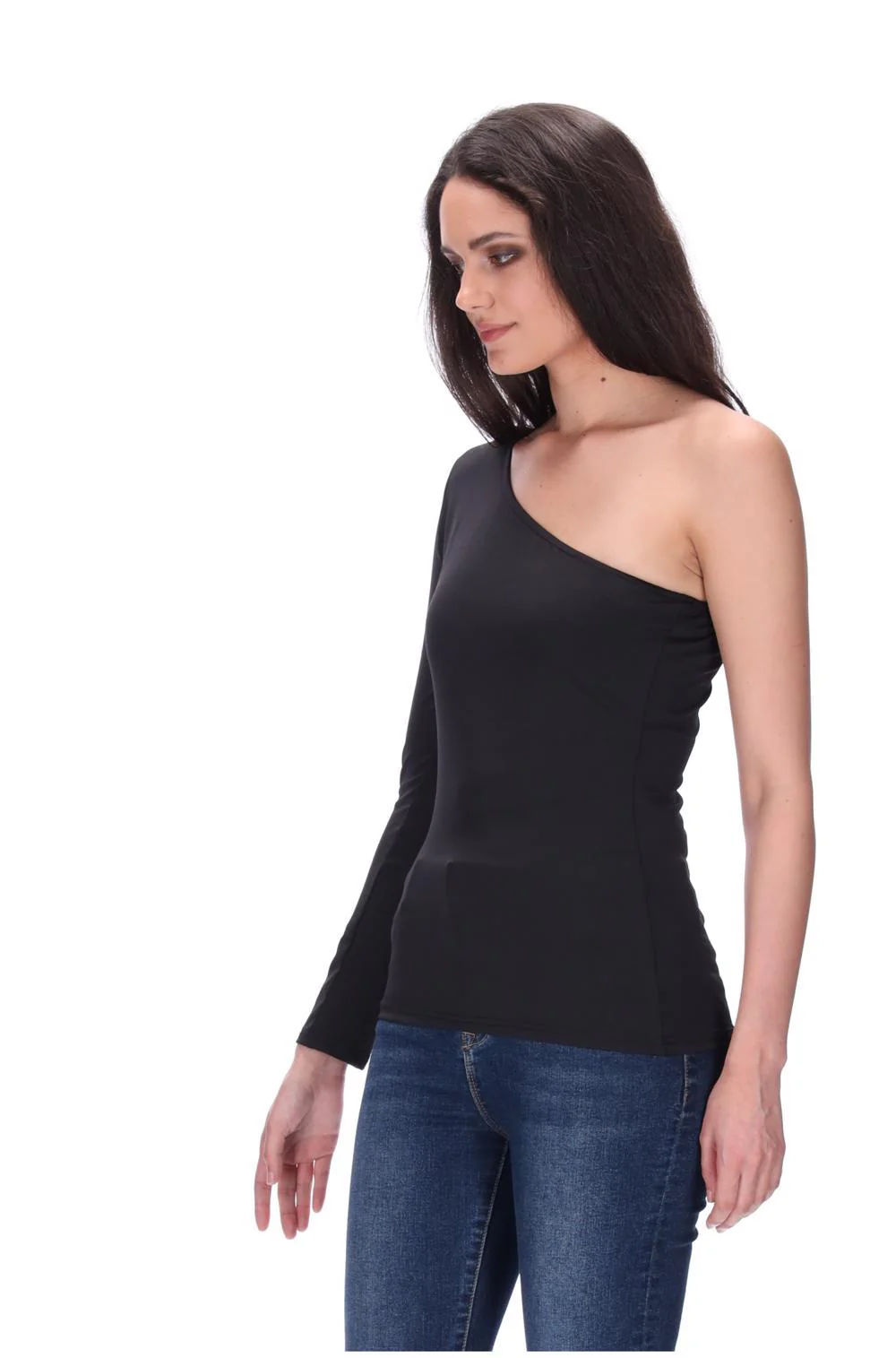 Augustine Lily One Houlder Top - Black - Image 3