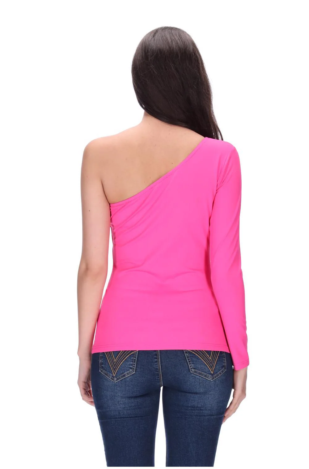 Augustine Lily One Shoulder Top - Hot Pink - Image 3