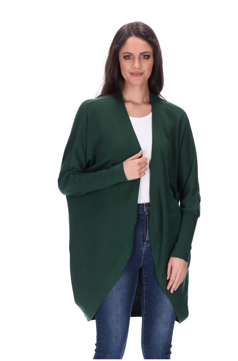 Augustine Merino Blend Cardi Kimono - Khaki