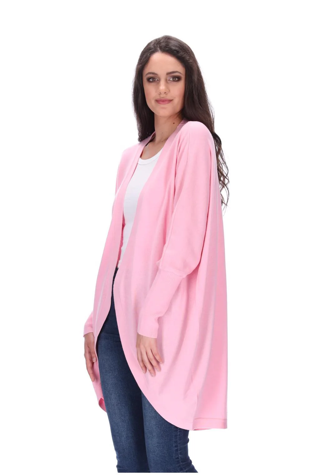 Augustine Merino Blend Cardi Kimono - Pink - Image 3