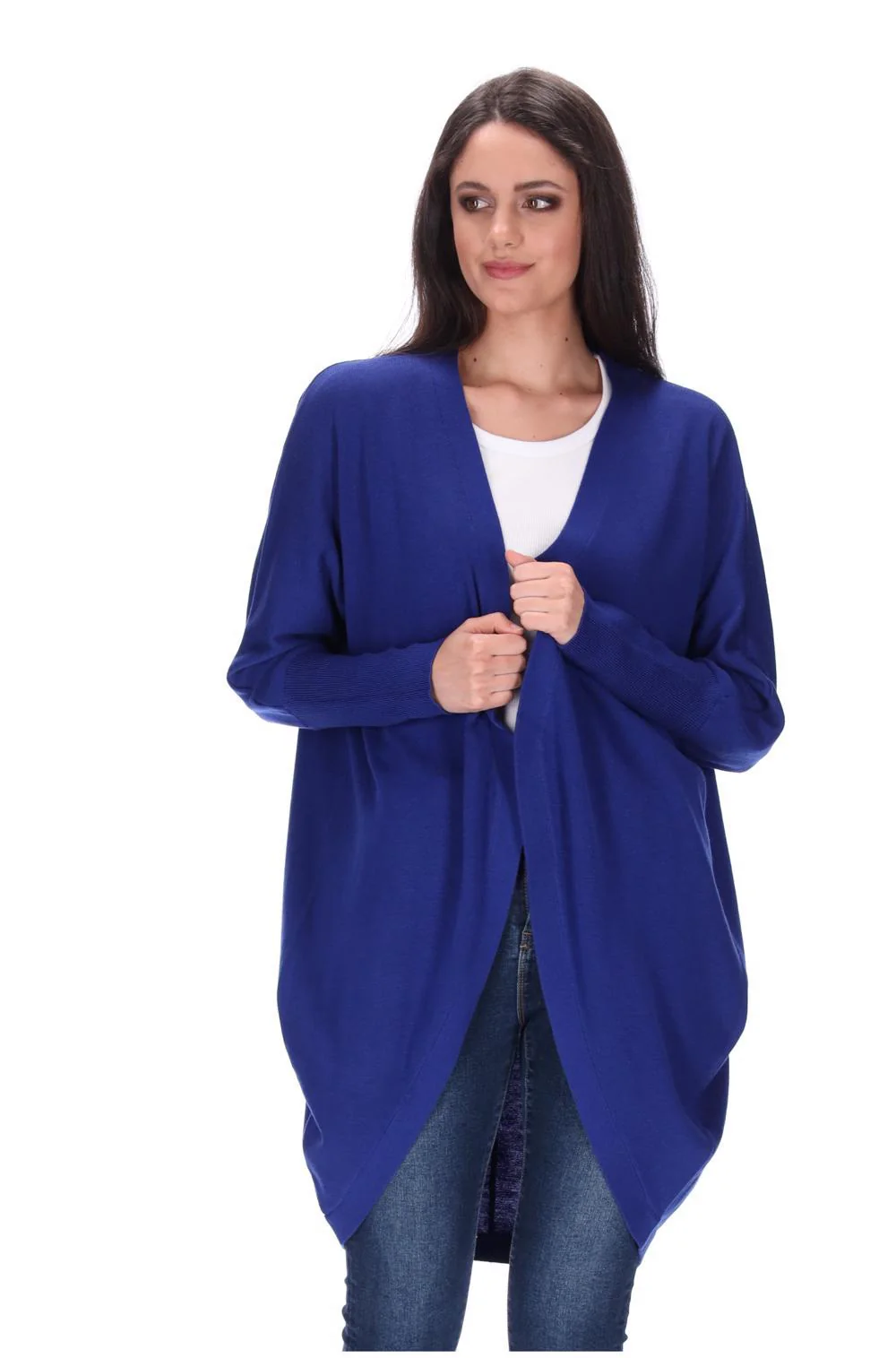Augustine Merino Blend Cardi Kimono - Royal Blue