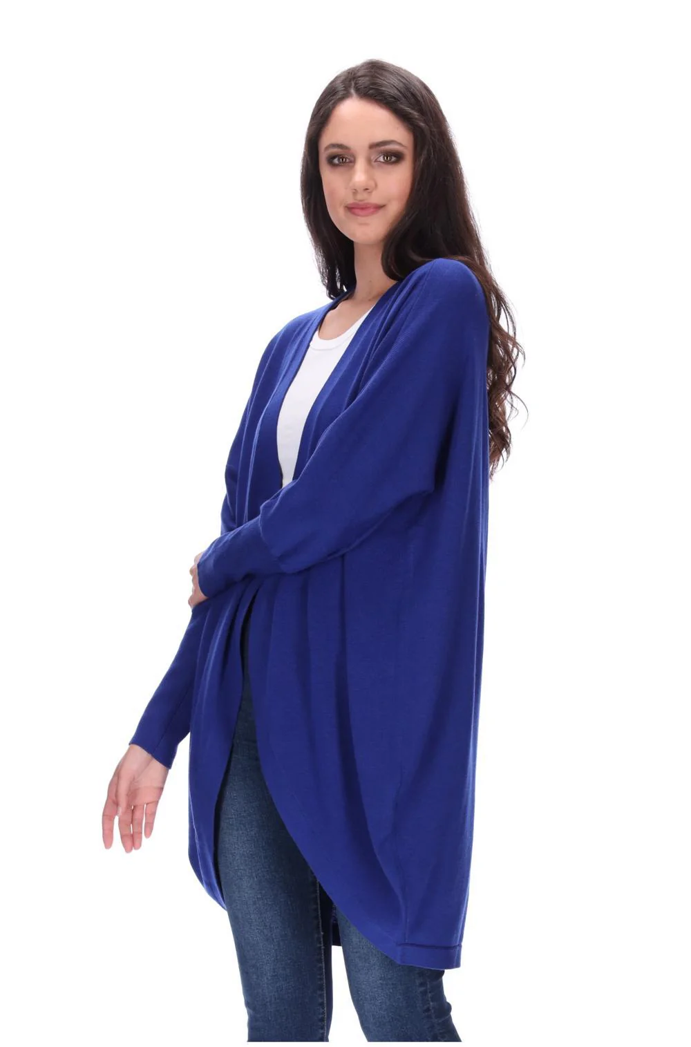 Augustine Merino Blend Cardi Kimono - Royal Blue - Image 3