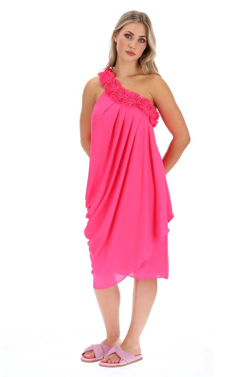 Augustine Oceans Apart Dress - Fluro Pink - Image 4