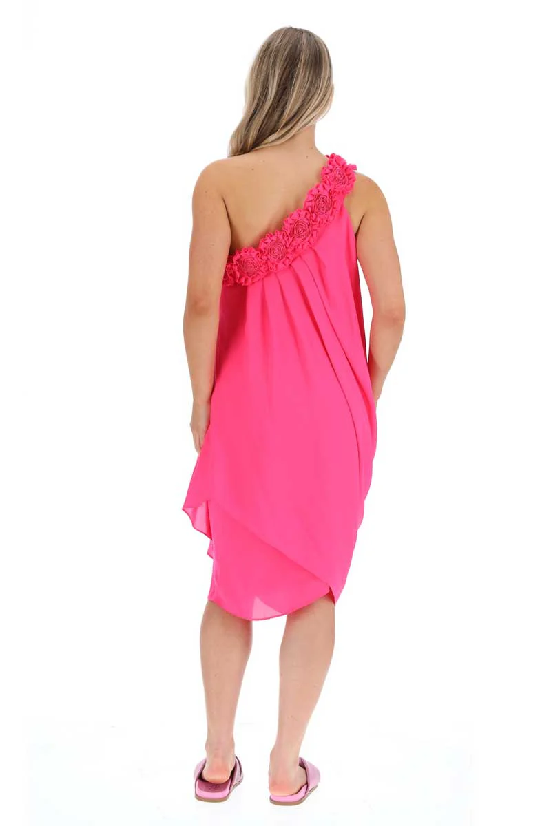 Augustine Oceans Apart Dress - Fluro Pink - Image 5