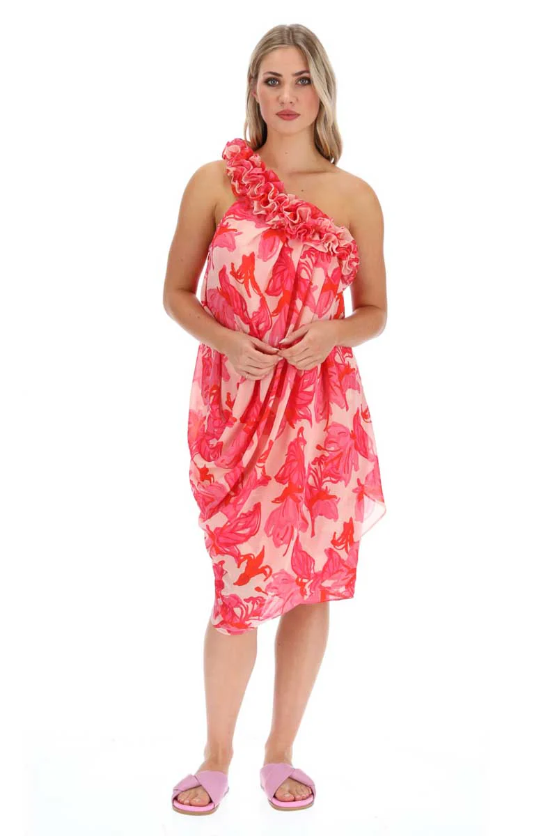 Augustine Oceans Apart Dress - Pink Orange - Image 2