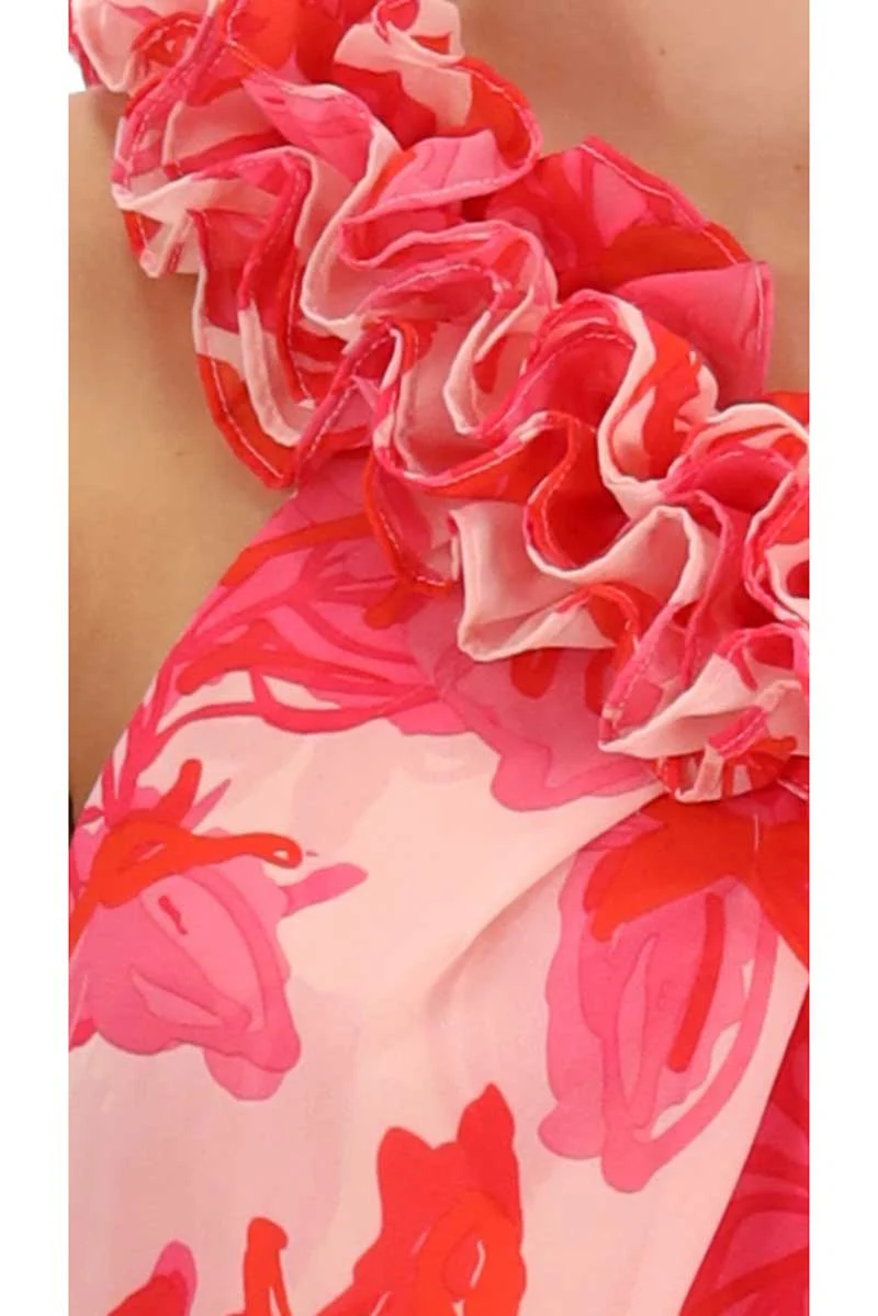 Augustine Oceans Apart Dress - Pink Orange - Image 3