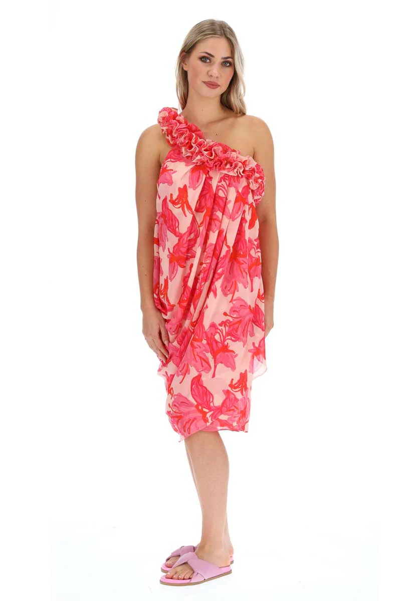 Augustine Oceans Apart Dress - Pink Orange - Image 4