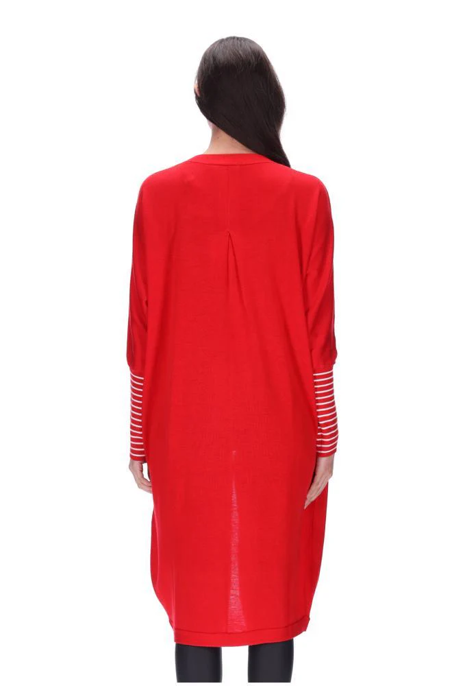 Augustine Red Merino Blend Kimono Cardi - Image 3