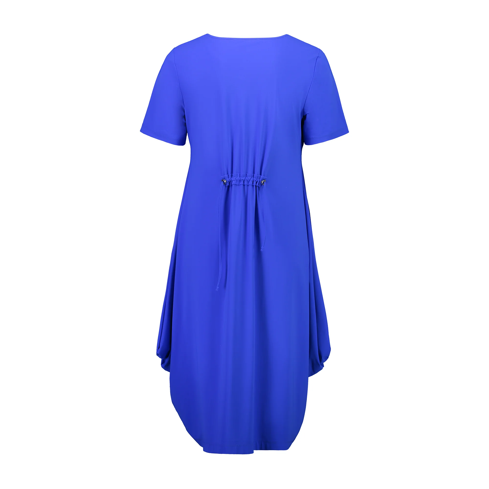 Paula Ryan Scoop Neck Dress-Lapis Blue - Image 2