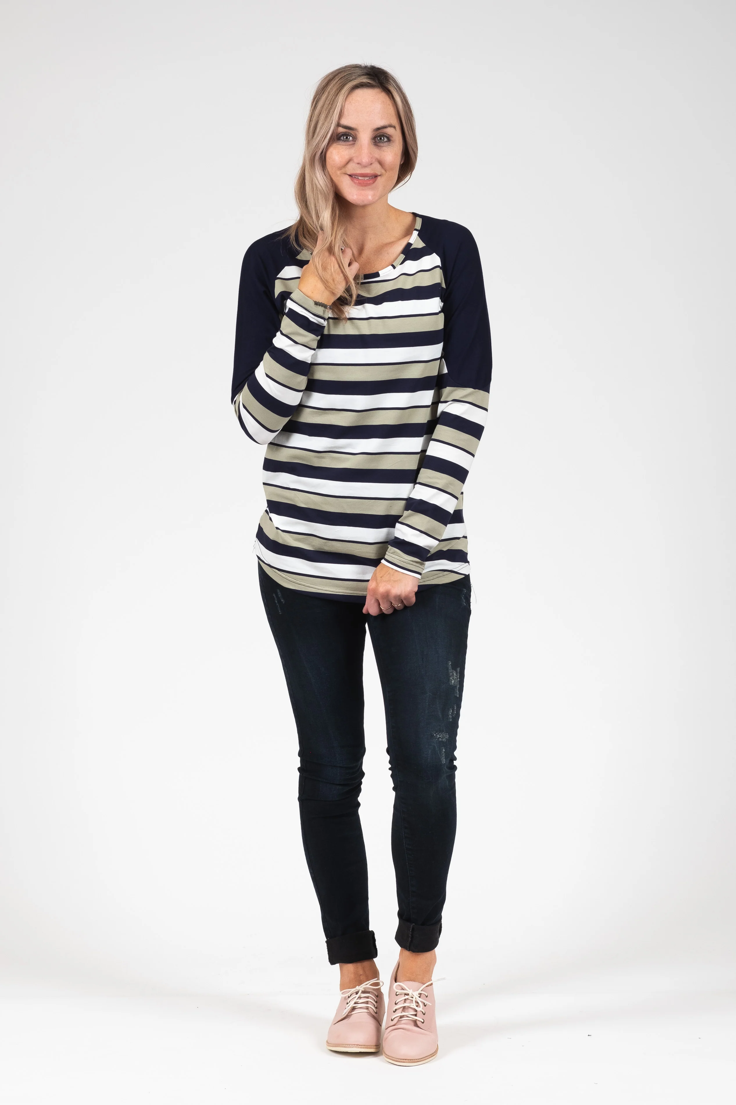 Bailey Top - Green Stripe - Image 2