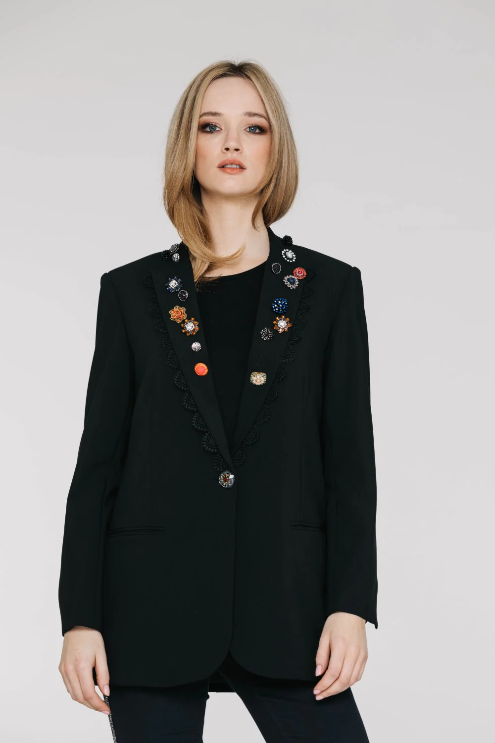 Benatar Jacket - Black With Trims