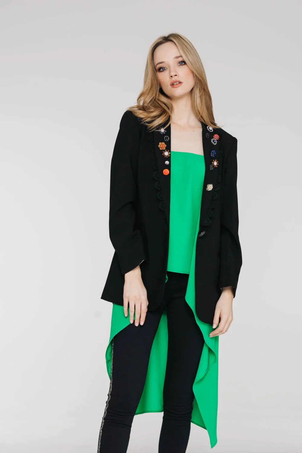 Benatar Jacket - Black With Trims - Image 2