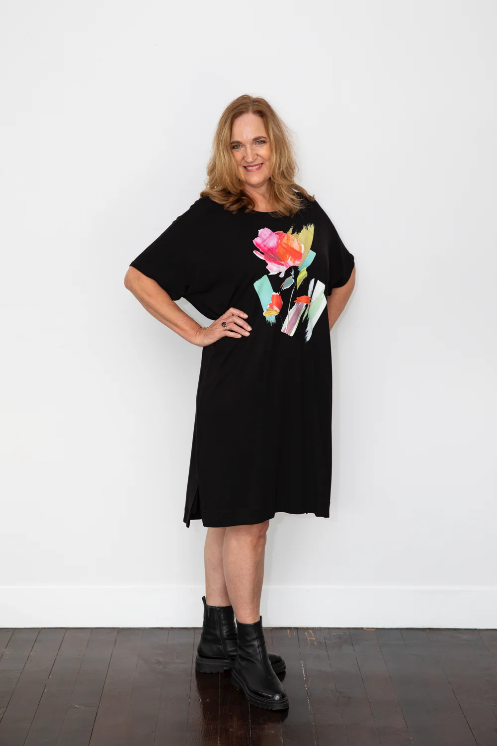 Bittermoon Brush Stroke Dress - Black - Image 4