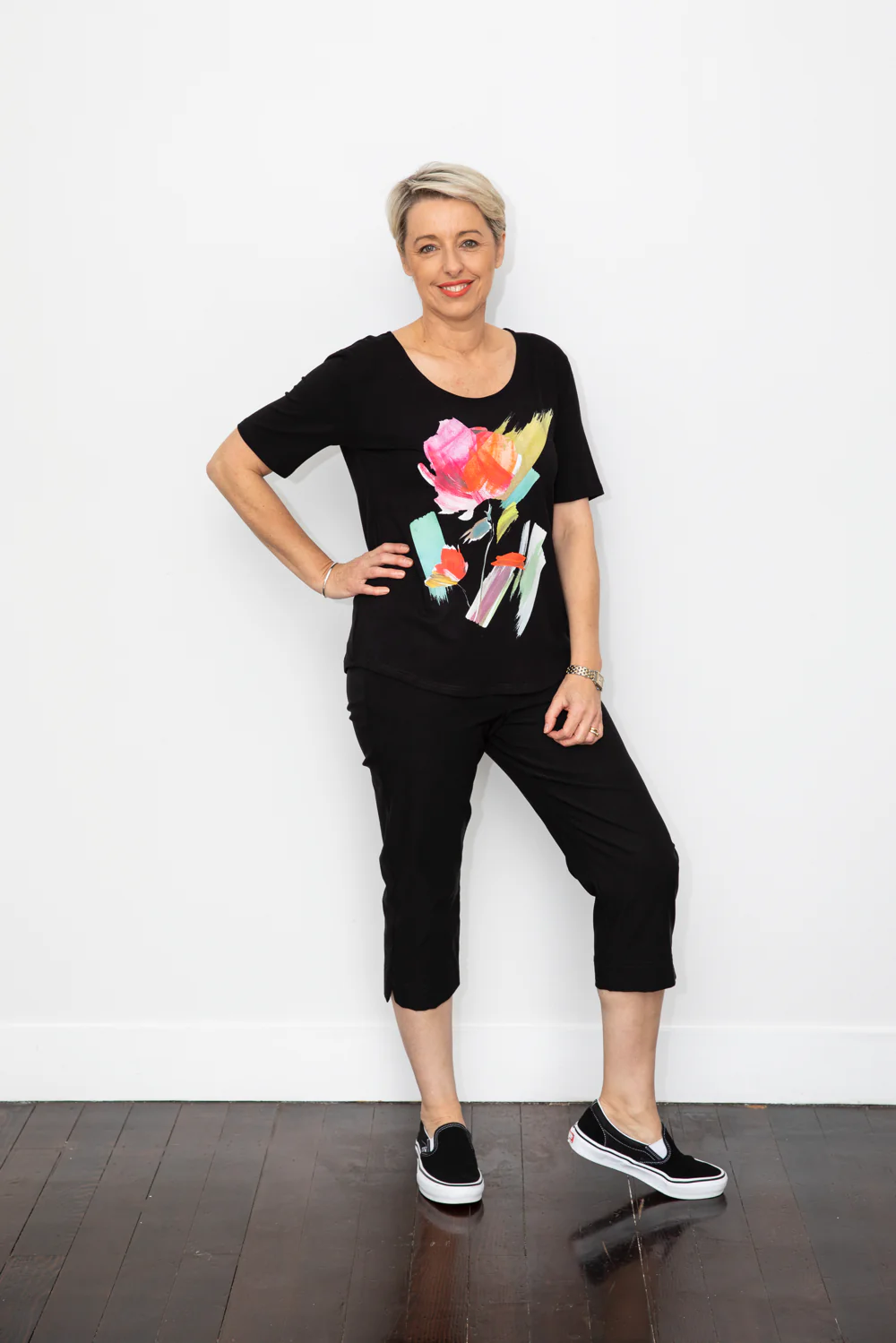 Bittermoon Brush Stroke Tee - Black - Image 4