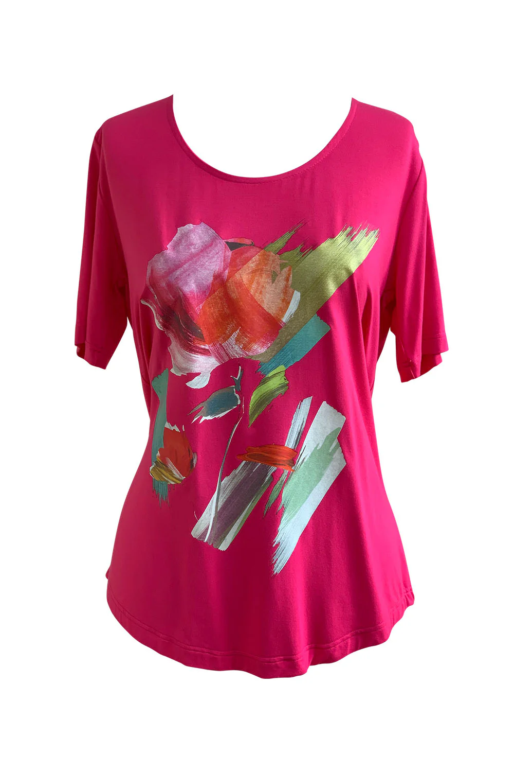 Bittermoon Brush Stroke Tee - Hot Pink