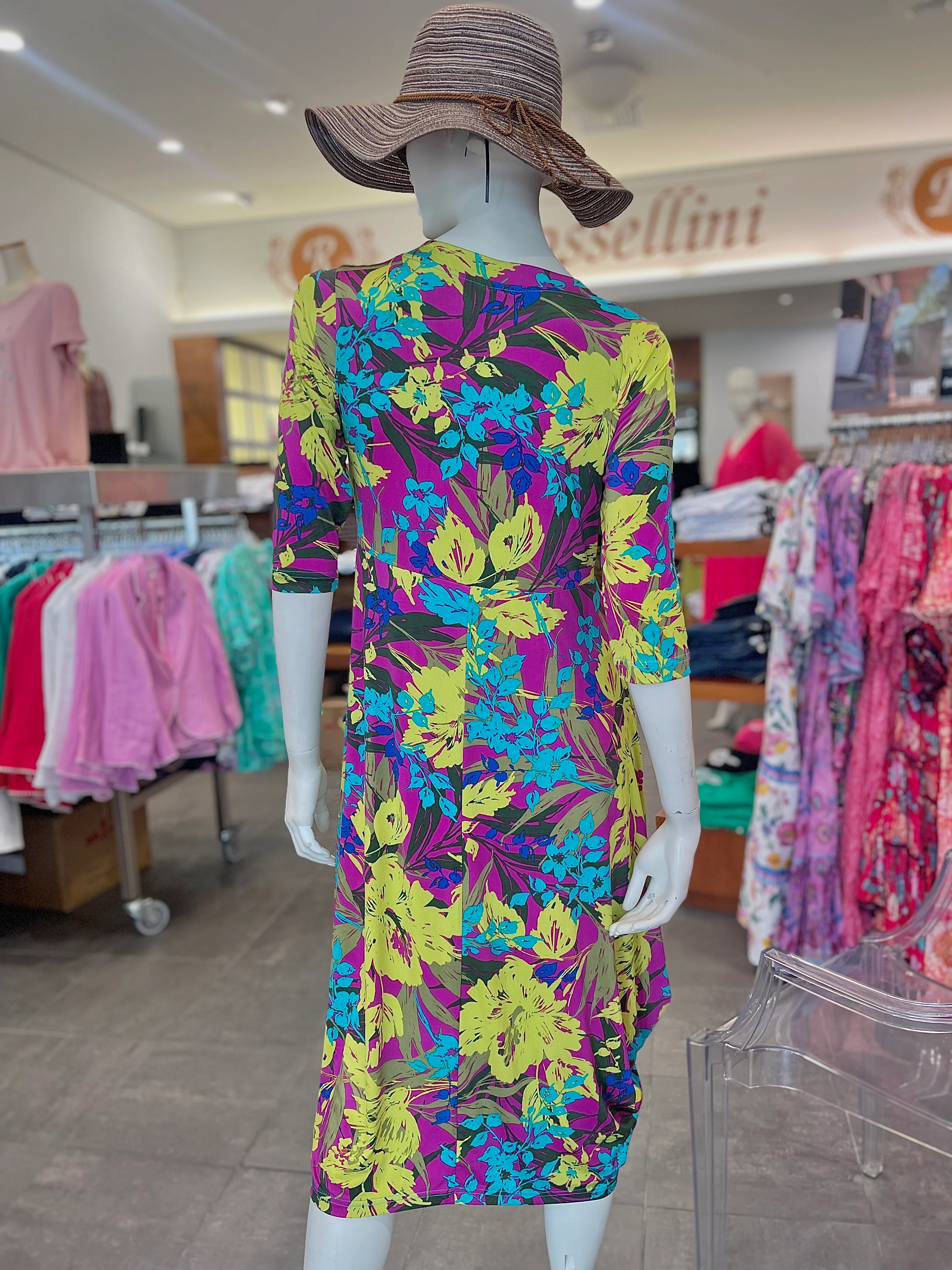 Bittermoon Carly Dress - Lime Floral Splash - Image 2