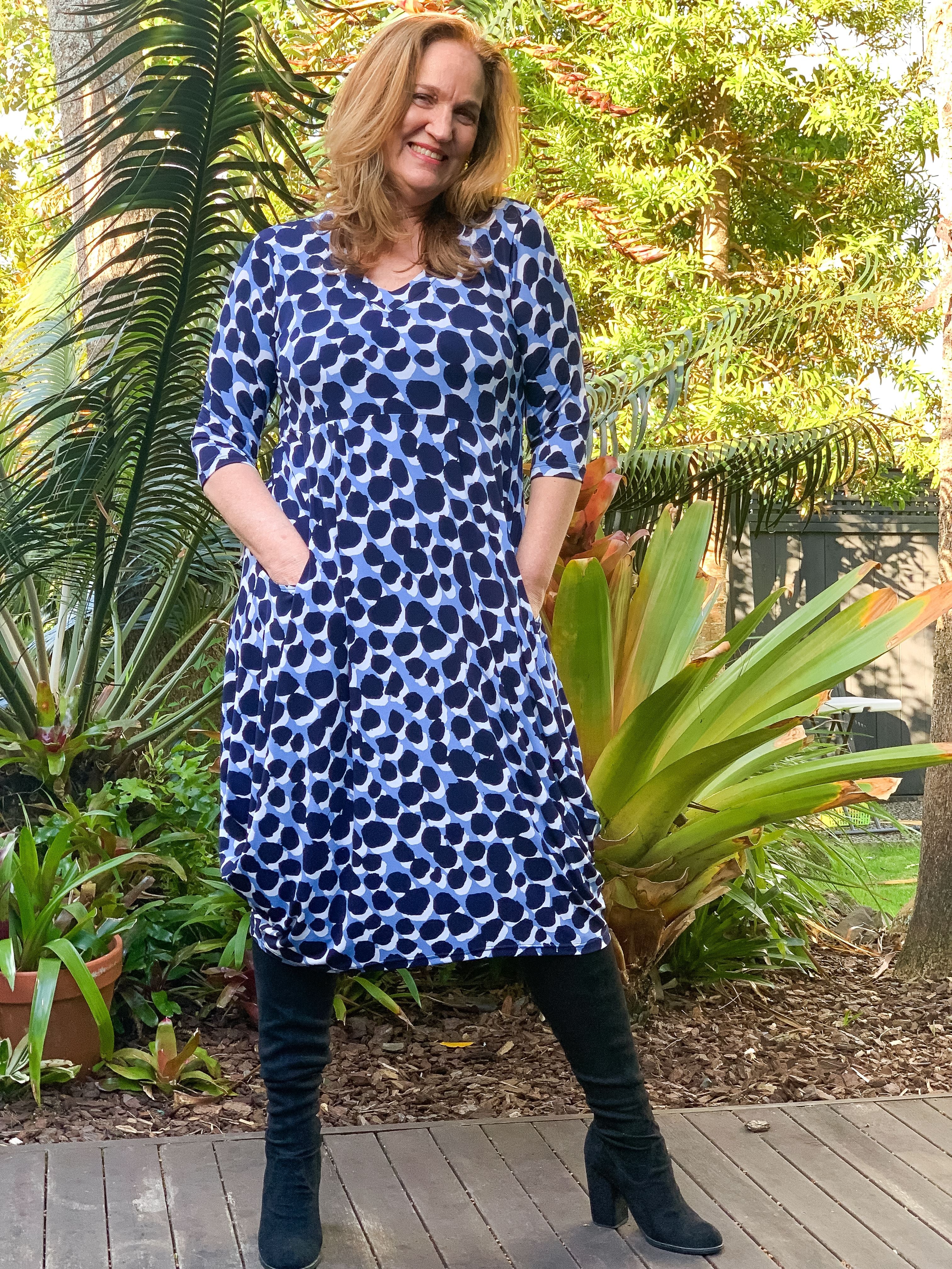 Bittermoon Carly Dress - Ocean/ Animal Print