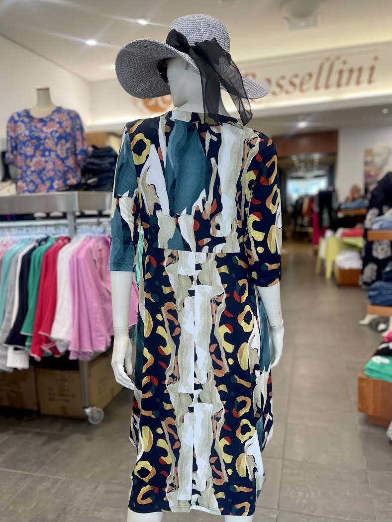 Bittermoon Chloe Dress - Teal Abstract - Image 3