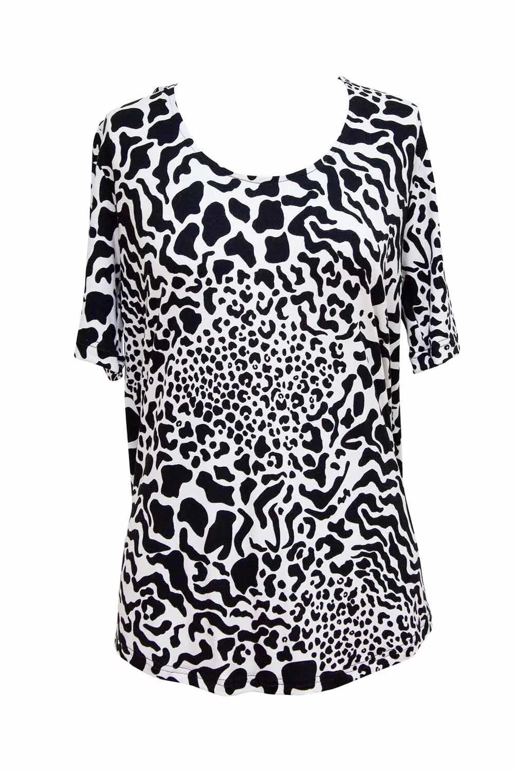 Bittermoon Lucy Top - Black And White Giraffe Print