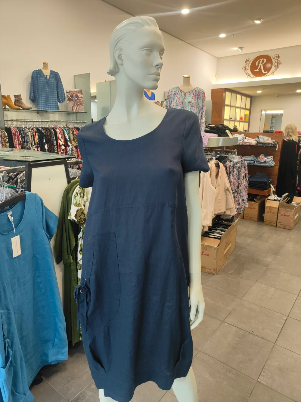 Blackstone Bubble Hem Dress - Ink
