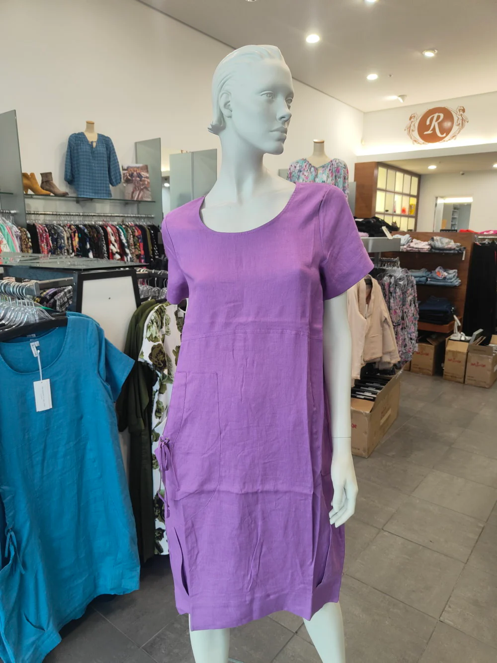 Blackstone Bubble Hem Dress - Lilac