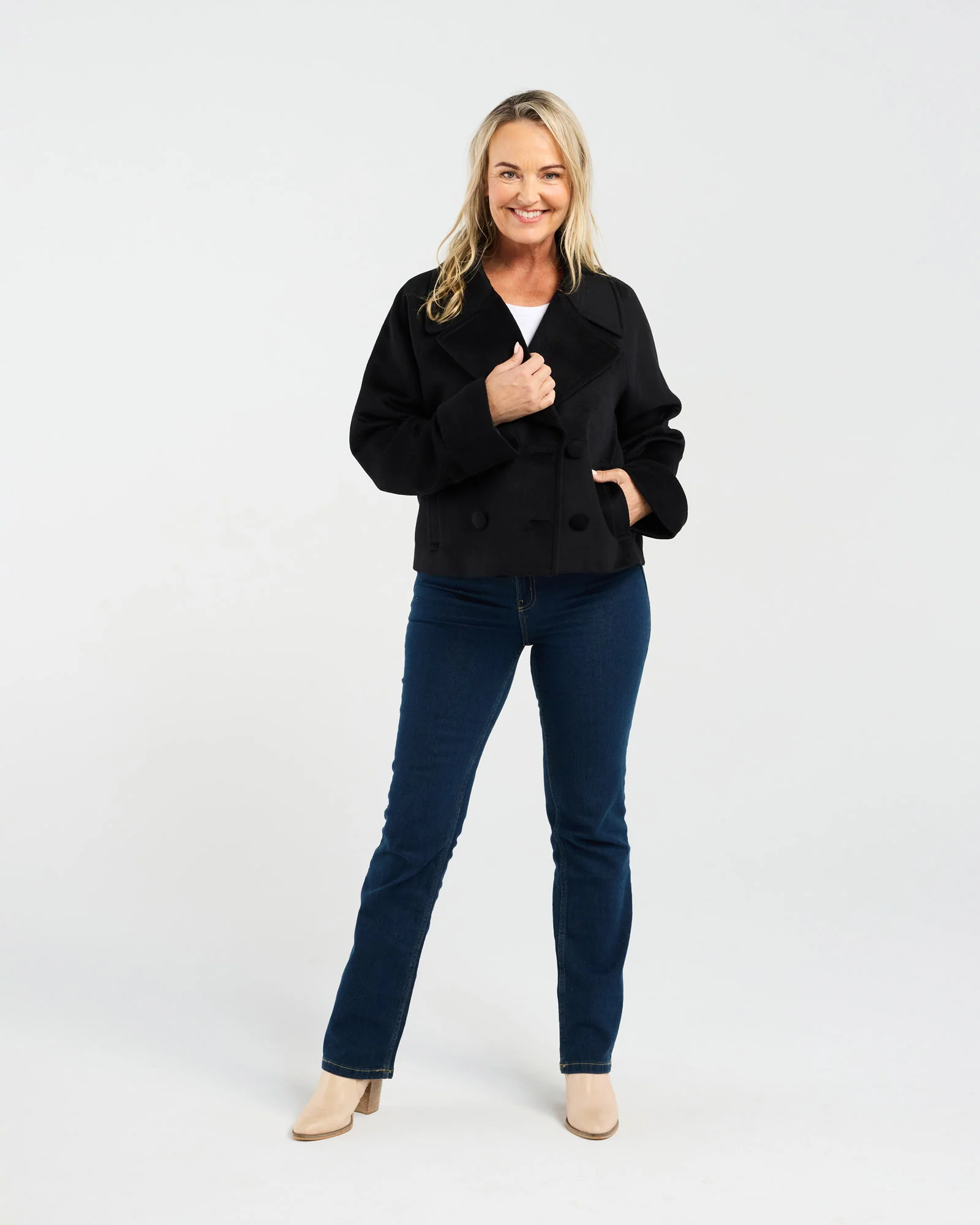 Blackstone Kate Crop Pea Coat - Image 3