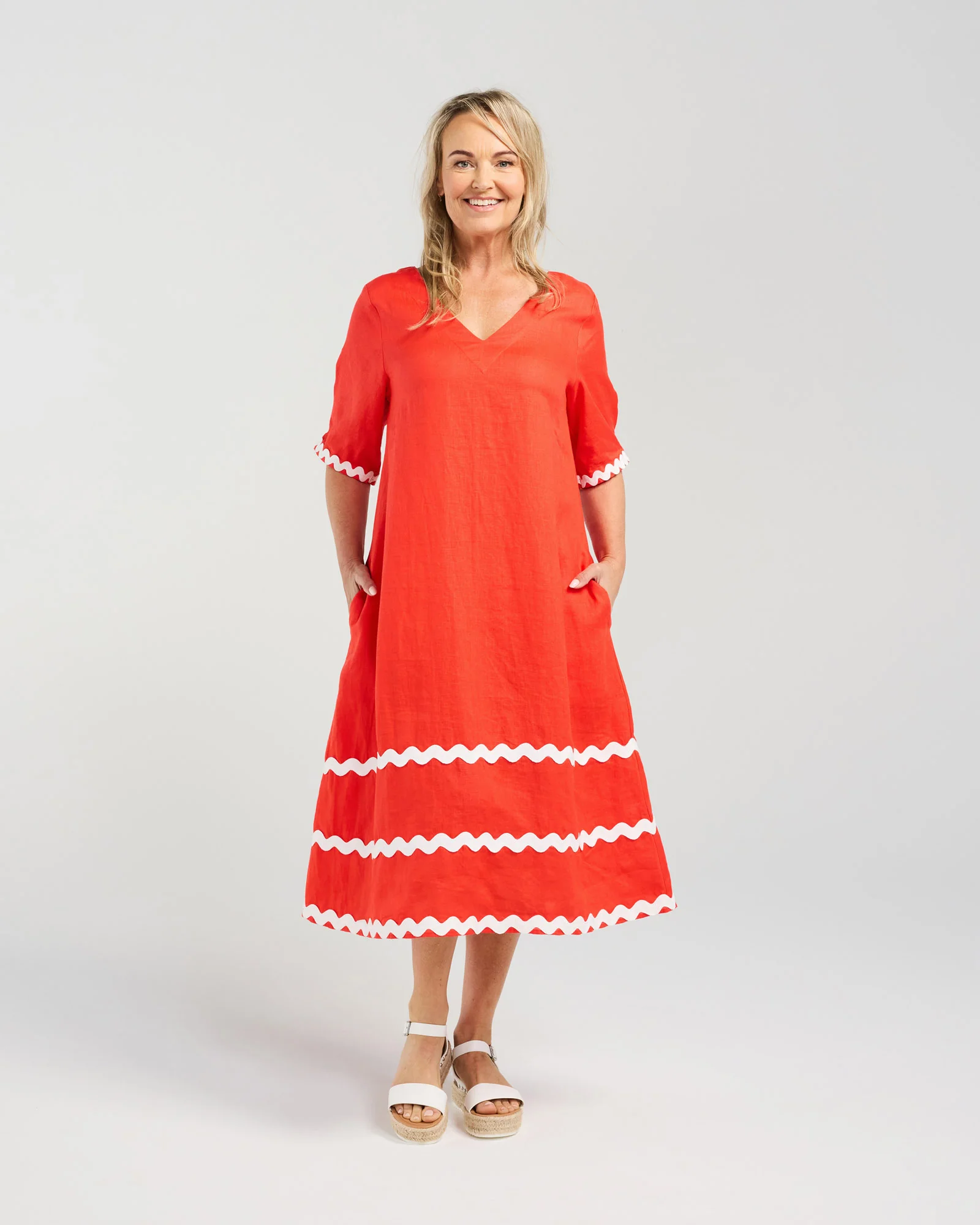 Blackstone Ric Rac Dres- Fiesta Red