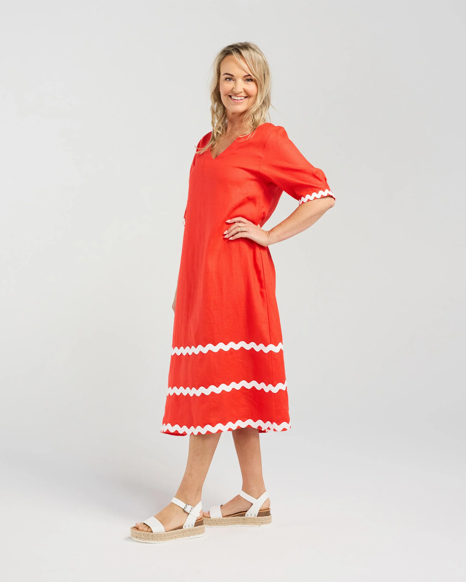 Blackstone Ric Rac Dres- Fiesta Red - Image 4