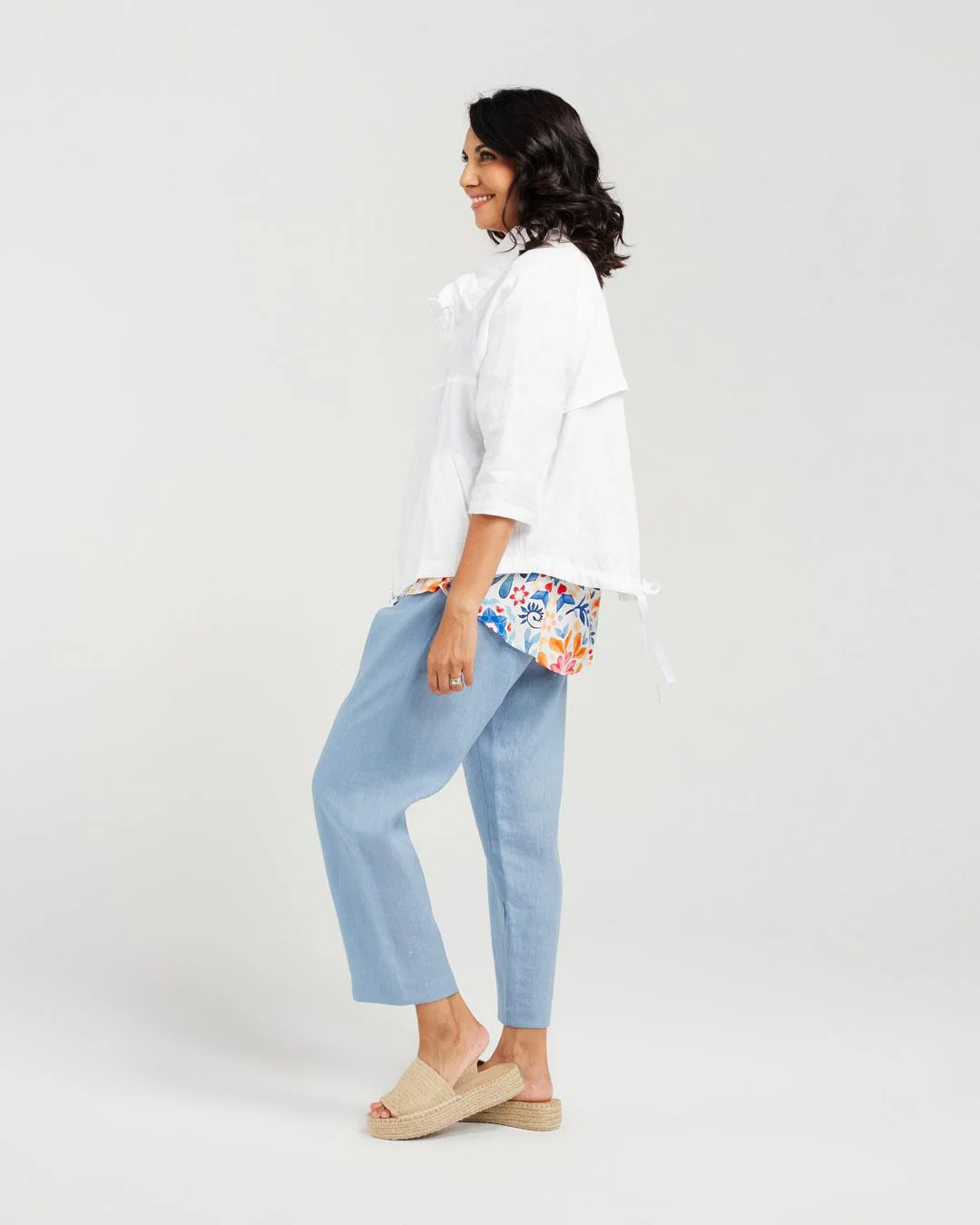 Blackstone Victoria Linen Jacket-White - Image 5