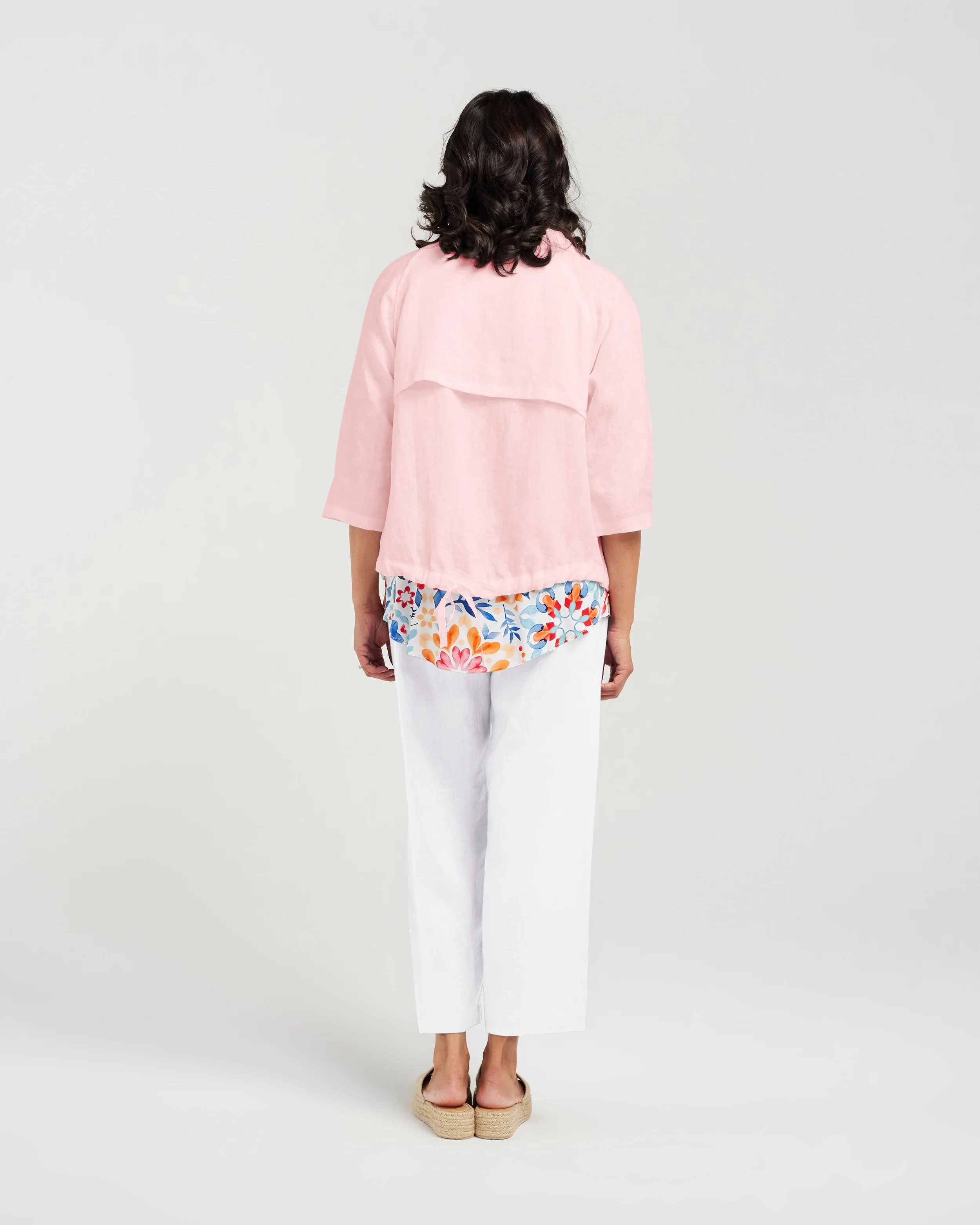 Blackstone Victoria Linen Jacket- Crystal Rose - Image 2