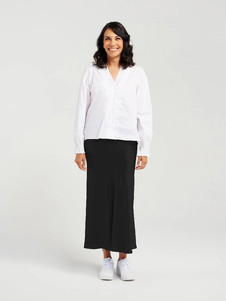 Blackstone Satin Skirt - Black - Image 2
